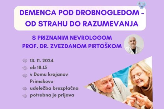 Predavanje Demenca pod drobnogledom - od strahu do razumevanja, prof. dr. Zvezdan Pirtošek 