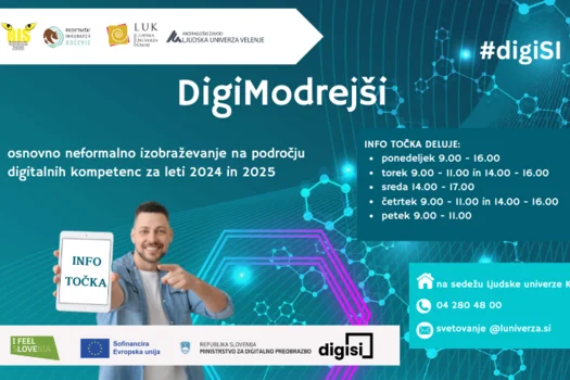 DigiModrejši - Neformalni izobraževalni programi s področja digitalnih kompetenc za odrasle